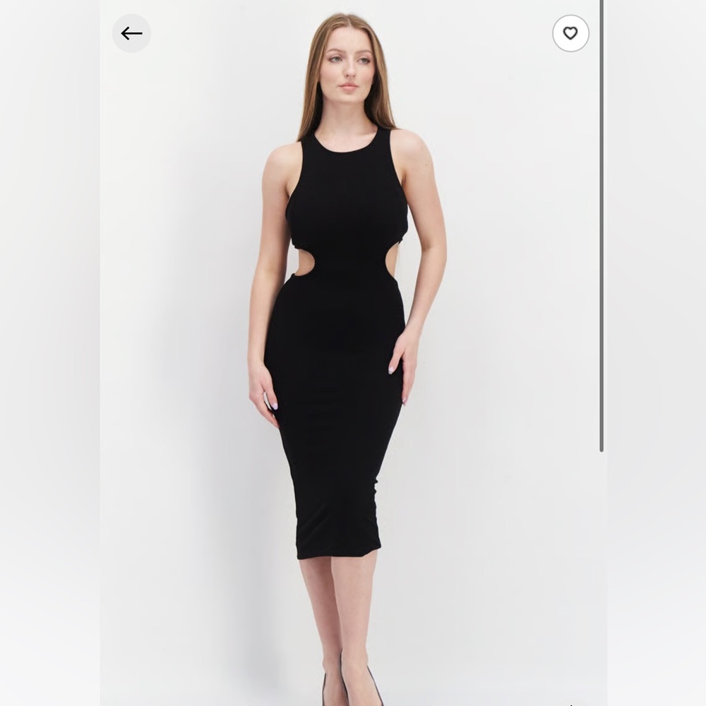 Pull&Bear Cut-Out Midi Dress